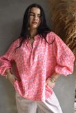 Zanzibar Pillow Cotton Hugh Shirt Rose & Hot Pink